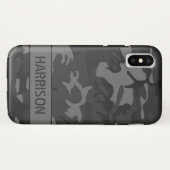 Graue Tarnung Case-Mate iPhone Hülle (Rückseite (Horizontal))
