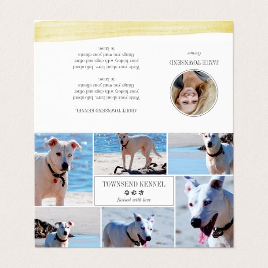 Graue Tatze druckt - Foto-Collage - Visitenkarten (Außenseite Aufgefaltet)