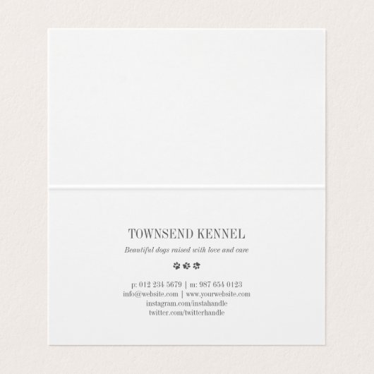 Graue Tatze druckt - Foto-Collage - Visitenkarten (Innenseite Aufgefaltet)