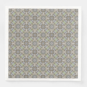 Graue, Taupe, grüne, mit Diamant gepolsterte Must Serviette
