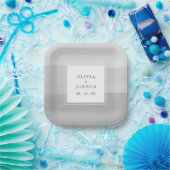 Graue Teller für Hochzeitspapier (Party)