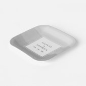 Graue Teller für Hochzeitspapier (Gewinkelt)