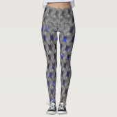 Graue Teller, rechteckige Formen Leggings (Vorderseite)