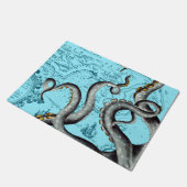 Graue Tentakel auf der Vintagen Karte Fußmatte (Schrägansicht)