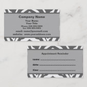 Graue Terminkarte (Vorne/Hinten)