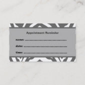 Graue Terminkarte (Rückseite)