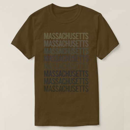 Graue Text Art Massachusetts T-Shirt (Design vorne)