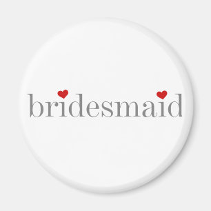 Graue Text-Brautjungfer Magnet