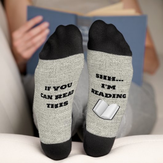 Graue Textil- und Fun-Text-Socken Socken (Unterseite)