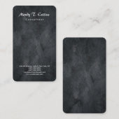 Graue Textur Pinselschrift Minimalistisch Moderne Visitenkarte (Vorne/Hinten)