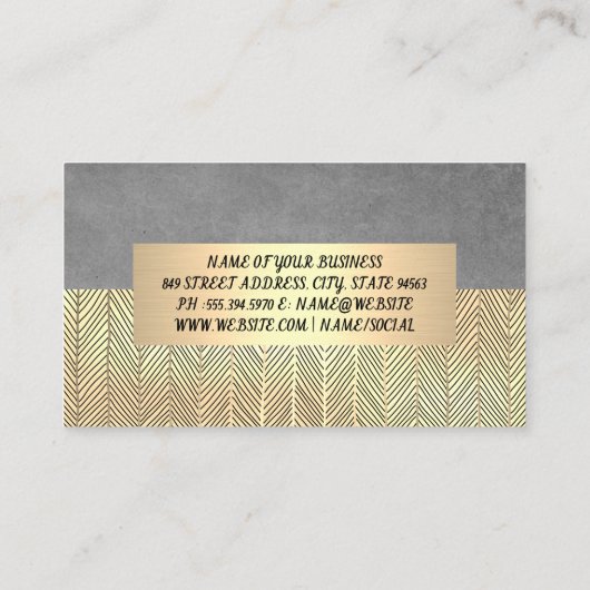 Graue Textur und handgezogene Linien Visitenkarte (Rückseite)