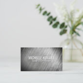 Graue Textur Visitenkarte (Stehend Vorderseite)