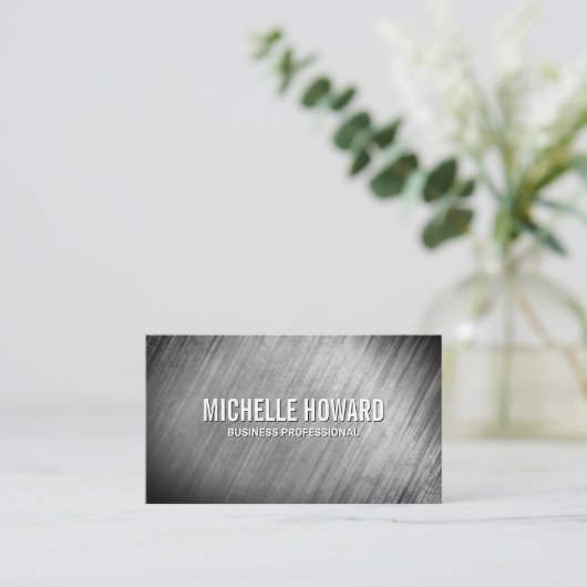 Graue Textur Visitenkarte (Stehend Vorderseite)