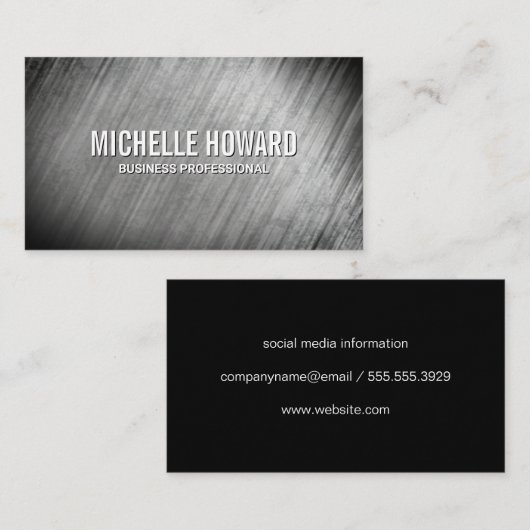 Graue Textur Visitenkarte (Vorne/Hinten)