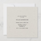 Graue Texturierte Wirkung Abschluss Foto Einladung (Rückseite)