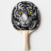 Graue Tiger Head - Tiger Ping Pong Paddle Tischtennis Schläger (Vorderseite)