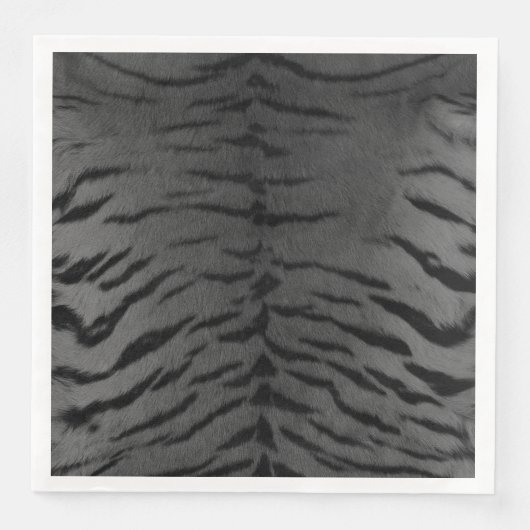 Graue Tiger-Skin Serviette (Vorderseite)