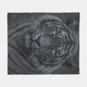 graue Tigerdecke Fleecedecke (Vorderseite (Horizontal))