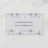 Graue Tile-Visitenkarte Visitenkarte (Rückseite)