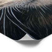 Graue Tischkatzennähe Poster (Ecke)