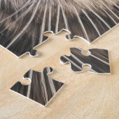 Graue Tischkatzennähe Puzzle (Seite)