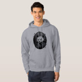 Graue Ton-Panda-Oval-Shirts Hoodie (Vorne ganz)