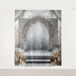 Graue Tones-hängende Tapisserie für Fotos Wandteppich