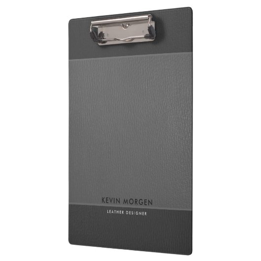 Graue Tones Imitate Leather Klemmbrett (Links)