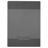 Graue Tones Imitate Leather Klemmbrett (Rückseite)