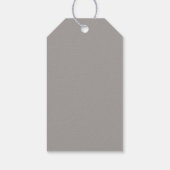 Graue Trauerschleifen-Etiketten Geschenkanhänger (Rückseite)