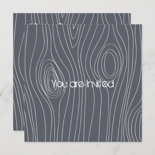 Graue Tree Baby Dusche Einladung (Vorne/Hinten)