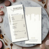 Graue Tropfen Menü Bäckerei Preis Liste