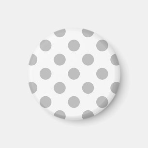 Graue Tupfen auf Weiß Magnet