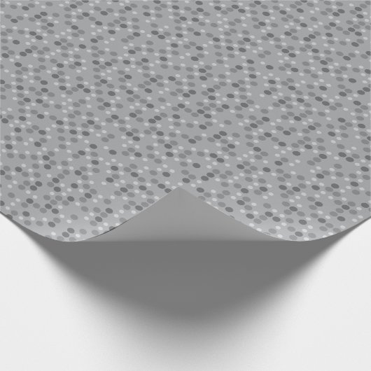 Graue Tupfen Geschenkpapier (Ecke)