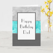 Graue türkisfarbene Blockstreifen Karte (Gelbe Blume)