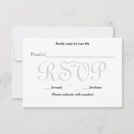 Graue Typo-UAWG-Antwortkarte RSVP Karte