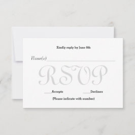 Graue Typo-UAWG-Antwortkarte RSVP Karte