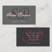 Graue u. rosa kundengerechte visitenkarte (Vorne/Hinten)