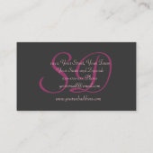 Graue u. rosa kundengerechte visitenkarte (Rückseite)