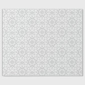 Graue u. weiße Damast-Geschenk-Verpackung Geschenkpapier (Flach)