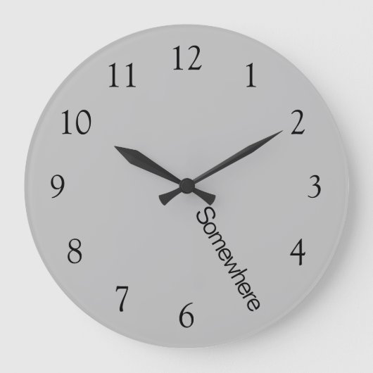 Graue Uhr fünf Uhr morgens irgendwo eine große Uhr (Vorderseite)