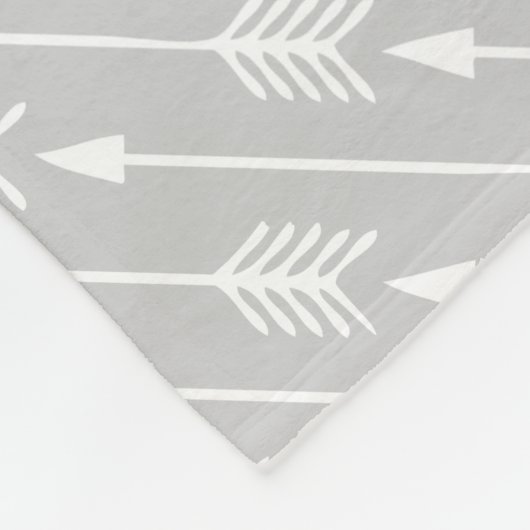 Graue und Aqua-Mit Monogramm Pfeile Fleecedecke (Ecke)