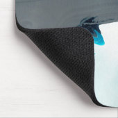 Graue und aquatische Marmorgestaltung Mousepad (Ecke)