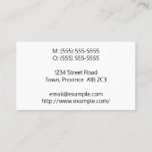 Graue und beige, Berufliche Visitenkarte (Rückseite)