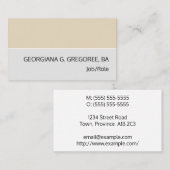 Graue und beige, Berufliche Visitenkarte (Vorne/Hinten)