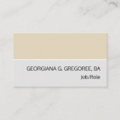 Graue und beige, Berufliche Visitenkarte (Vorderseite)