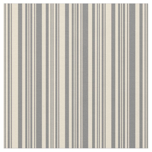 Graue und beige farbige Streifen Stoff (Nahaufnahme)
