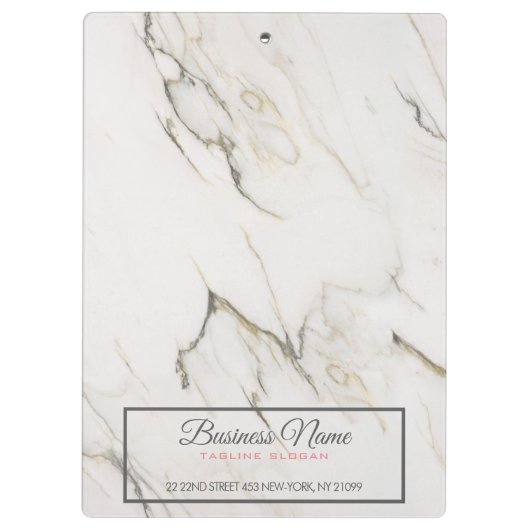 Graue und beige Marmor Klemmbrett (Rückseite)