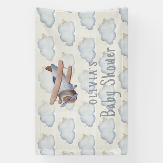 Graue und beige Wasserfarbendusche Banner (Vertikal)