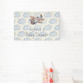 Graue und beige Wasserfarbendusche Banner (InSitu)